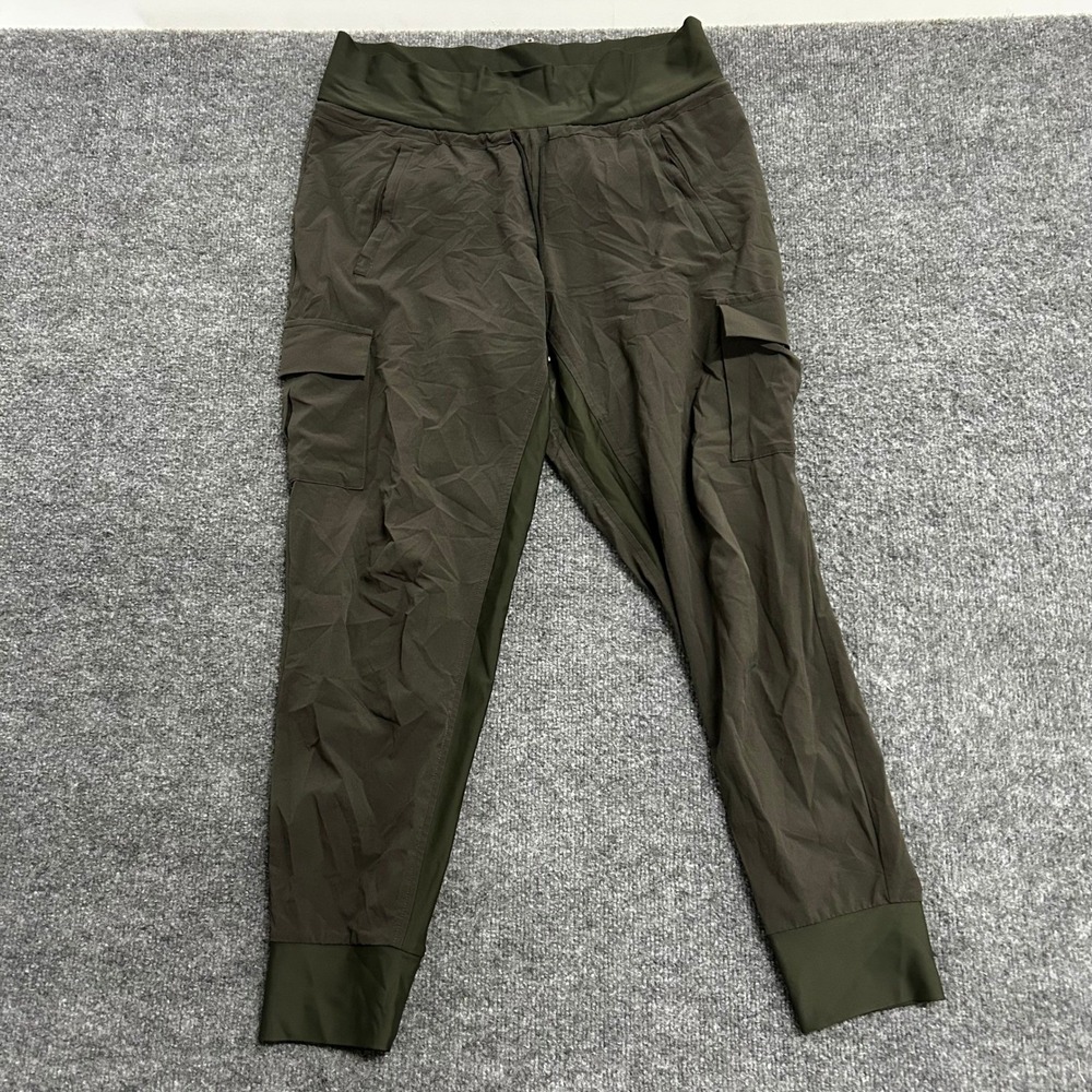 Athleta Cargo Joggers Womens Size 8 Olive Green Lightweight Stretch Hiking Pants